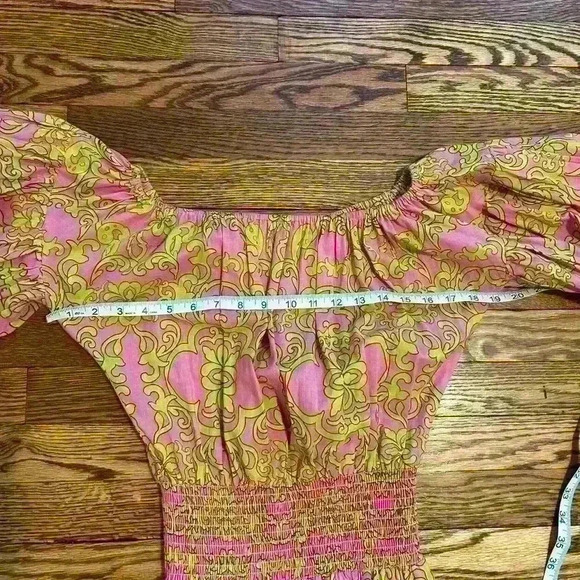 MISA Los Angeles Size XS Jordana Off The Shoulder Puff Sleeve Mini Dress Pink - Picture 9 of 10